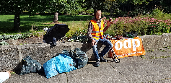 ÖDP in Gera beim World CleanUp Day 2022